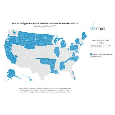 ICHRA Analysis: Where are PPO/POS health plans available in the individual market?