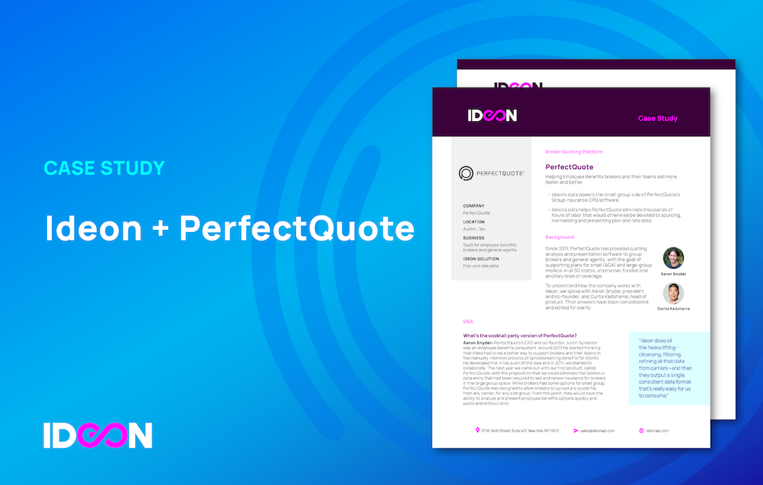 PerfectQuote’s Story: How Ideon’s data powers the company’s small-group quoting tool for brokers